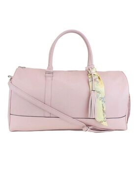 Ms. Lovely Weekender Carry-On Duffle Bag with Satin Tie - 22” x 10” x 11.5”